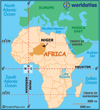 niger karte afrika